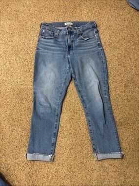 Madewell Mid-Blue Ankle Crop Slim Jeans